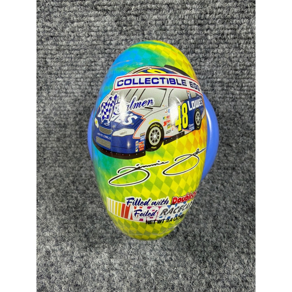 Jimmie Johnson 48 NASCAR Collectible Egg Tin 2003 Sealed RM Palmer Lowes Racing